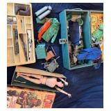 vintage GI Joe Figurines with Footlocker, Clothing