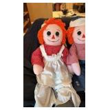 handmade Raggedy Ann and Andy dolls