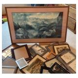 Collection of picture, frames of all sizes and shapes