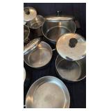 Revere Ware copper bottom pots with lids