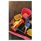 kids sandbox set with lots of toys