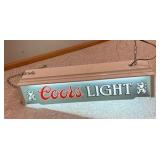 Vintage Coors Light Advertising Pool Table light fixture