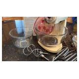 Sun beam Deluxe master mixer with dough hooks plus a GE electric slicing knife