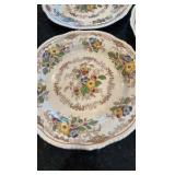 set a four Apple Blossom labeled decorative plates made in Ridgeways England