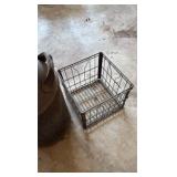 Vintage milk can and milk crate