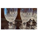 Eight pieces of Waterford Crystal wine glasses from the Colleen pattern
