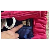 toddler size 3T and 4T skiing outfits with snow pants and jackets