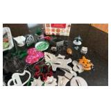 vintage cookie cutters, cake, decorating embellishments, and a great cookie book