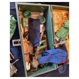 vintage GI Joe Figurines with Footlocker, Clothing