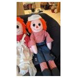handmade Raggedy Ann and Andy dolls