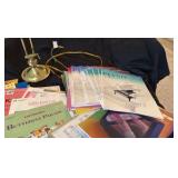 piano lamp and sheet music for your enjoyment