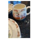 Royal Dalton Bunnykins babyset with plate with bowl and cup
