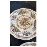 set a four Apple Blossom labeled decorative plates made in Ridgeways England