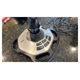 Logitech extreme 30 pro joystick, Flight simulator game, and speakers