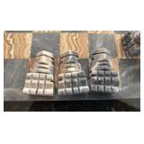 Aztec style chess set made in Onyx and marble