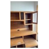 All functioning oak computer desk and chair with lots of storage