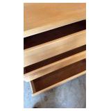 Solid three drawer dresser, light oak color