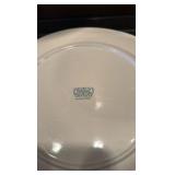 Wedgewood embossed Queensway round platter and nine Syracuse, Wayne, China demitasse cups
