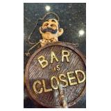 vintage 'Bar is Open' sign