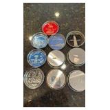 vintage collection of souvenir coasters from across the country