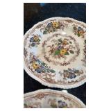 set a four Apple Blossom labeled decorative plates made in Ridgeways England