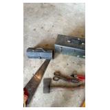 miscellaneous tools, axes, and toolbox