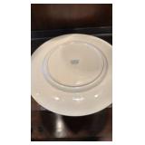Wedgewood embossed Queensway round platter and nine Syracuse, Wayne, China demitasse cups