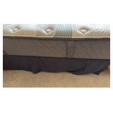 King size Oak headboard board from Thomasville with Serta comfort hybrid blue fusion firm mattress and boxspring