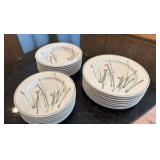 Metro sketchbook Mikasa Dishes with Wildflowers on them designed by  Bob Van Alan