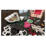 vintage cookie cutters, cake, decorating embellishments, and a great cookie book