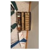 vintage handcrafted airplanes with toolbox used for repairs