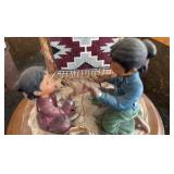 Signed piece from the Spirit Trail Navajo Native American Heritage collection plus a Lighted Adobe House