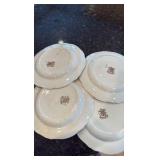 set a four Apple Blossom labeled decorative plates made in Ridgeways England