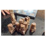 Aztec style chess set made in Onyx and marble