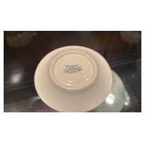 Wedgewood embossed Queensway round platter and nine Syracuse, Wayne, China demitasse cups