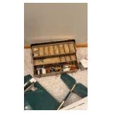 vintage handcrafted airplanes with toolbox used for repairs