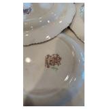 set a four Apple Blossom labeled decorative plates made in Ridgeways England