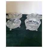 Assorted Clear Crystal Glass Bowls & Dishes (Lot of 5)