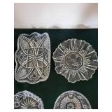 Assorted Clear Crystal Glass Bowls & Dishes (Lot of 5)