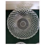 Crystal Cut Glass Bowls - Assorted Patterned Dessert Bowls Set