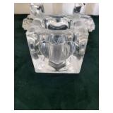 Crystal Five-Arm Candelabrum with Diamond-Cut Facets