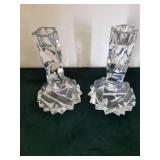 Crystal Five-Arm Candelabrum with Diamond-Cut Facets