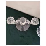 Crystal Five-Arm Candelabrum with Diamond-Cut Facets