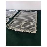 Assorted Clear Glass Rectangular Serving Trays with Bead Edge (Set)