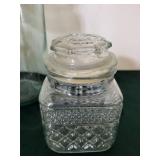 Vintage Glass Canister Jars with Lids (Lot of 3)