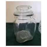 Vintage Glass Canister Jars with Lids (Lot of 3)