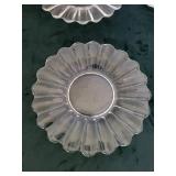 Clear Glass Fluted-Edge Dessert Plates & Ribbed Votive Holders - Assorted Set