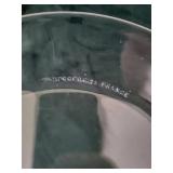 Clear Glassware Lot - Vases, Goblets & Etched Plates (Assorted)