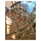Tiffany-Style Green Pendant Lamp Brass Cap - 60W Max