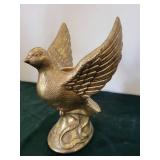 Pair of Vintage gold tone Bird Candle Holders with Raised Wings (Lot of 2)